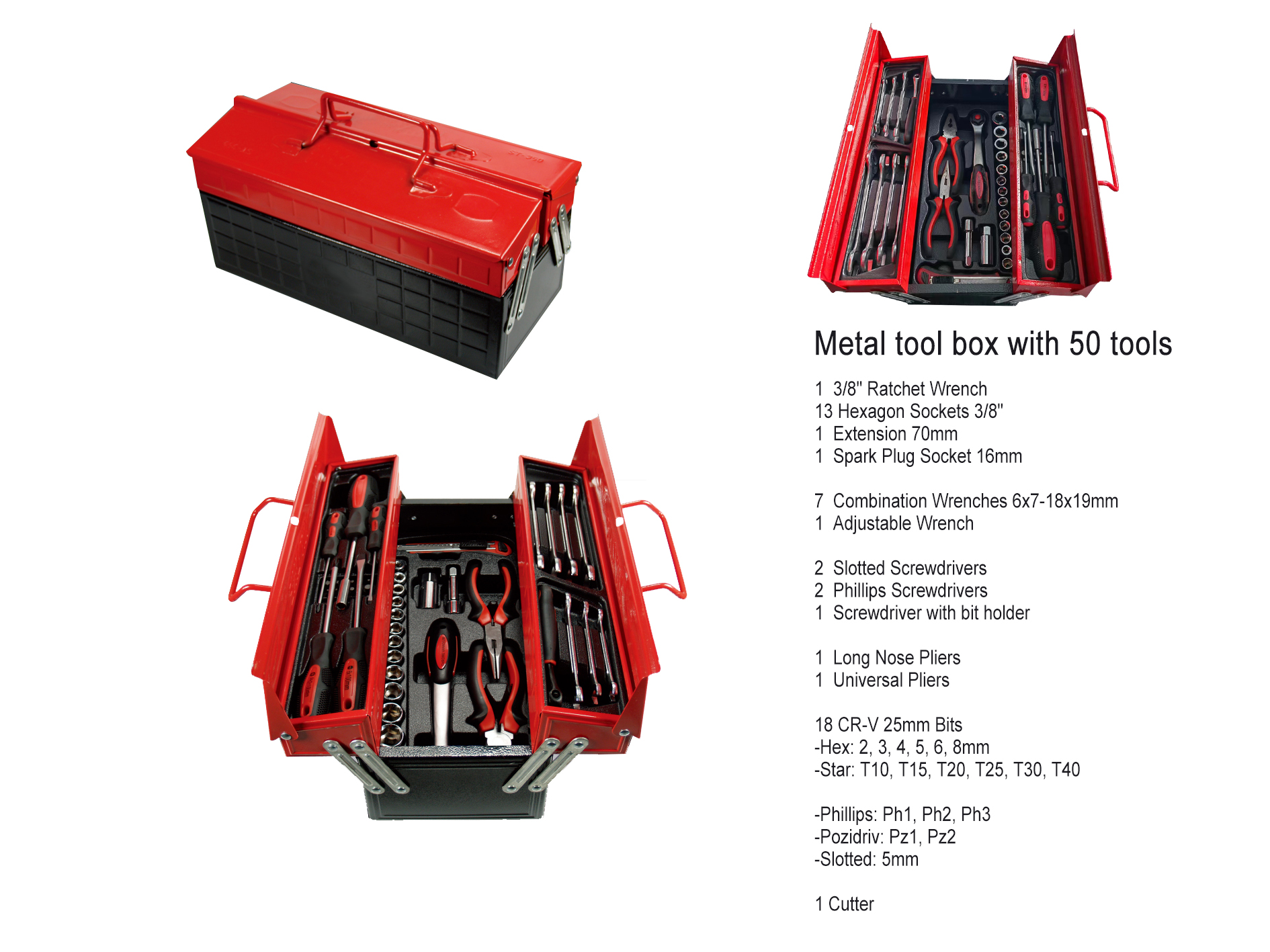 50pcs Tool case